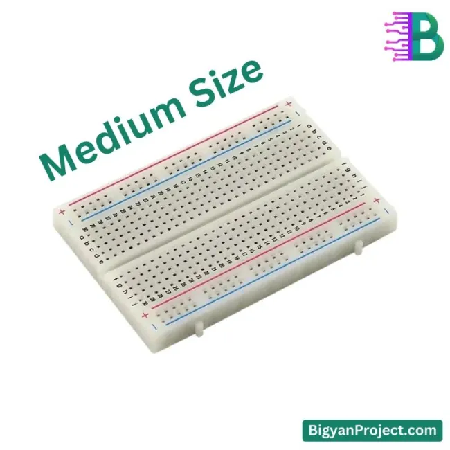 হাফ সাইজ মিডিয়াম ৪০০ পয়েন্টের সাদা ব্রেডবোর্ড