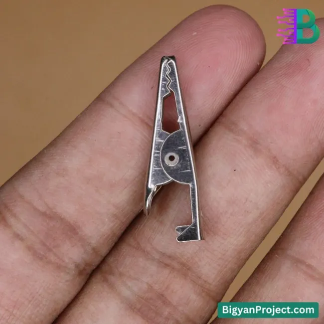 ১ জোড়া মিনি অ্যালিগেটর - ক্রোকোডাইল ক্লিপ (২৭মিমি) – নিকেল প্লেটেড