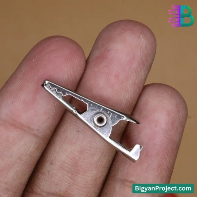 ১ জোড়া মিনি অ্যালিগেটর - ক্রোকোডাইল ক্লিপ (২৭মিমি) – নিকেল প্লেটেড