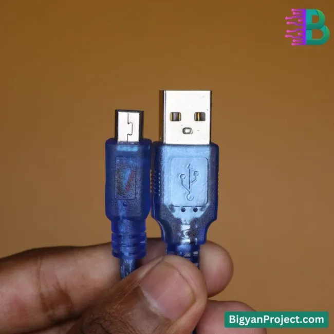 আরডুইনো ন্যানো ইউএসবি কেবল - মিনি-বি ৩০সেমি প্রজেক্টের জন্য