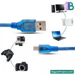 আরডুইনো ন্যানো ইউএসবি কেবল - মিনি-বি ৩০সেমি প্রজেক্টের জন্য