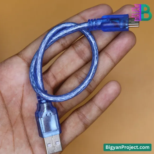 আরডুইনো ন্যানো ইউএসবি কেবল - মিনি-বি ৩০সেমি প্রজেক্টের জন্য