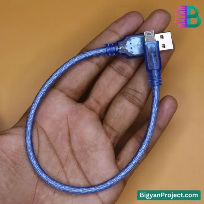 আরডুইনো ন্যানো ইউএসবি কেবল - মিনি-বি ৩০সেমি প্রজেক্টের জন্য