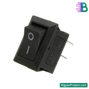 2 Pins SPST Rocker Switch 6A 250V AC - Red Plastic