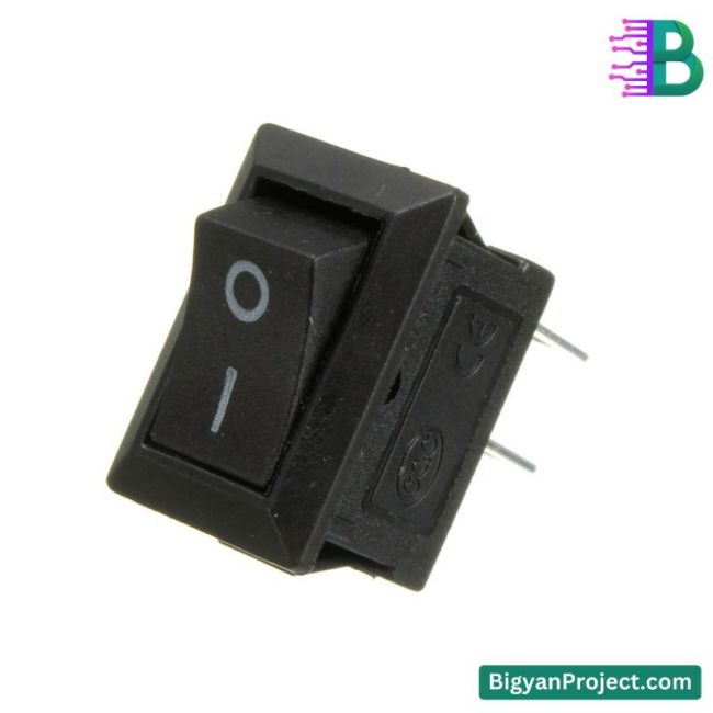 2 Pins SPST Rocker Switch 6A 250V AC - Red Plastic