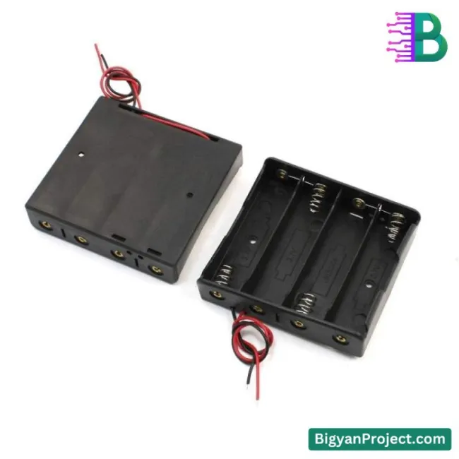 ৪ চেম্বার ১৮৬৫০ ব্যাটারি হোল্ডার – এবিএস প্লাস্টিক কেস