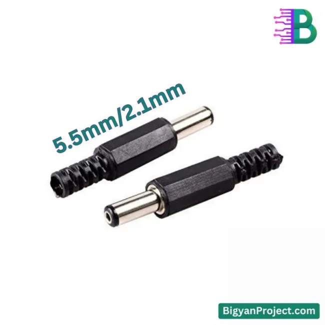 মেল ডিসি ব্যারেল জ্যাক প্লাগ 5.5mm/2.1mm কিনুন