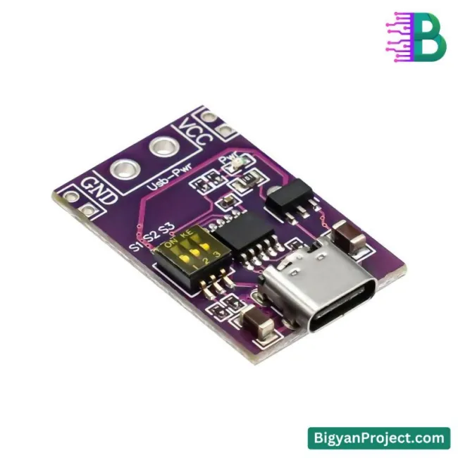 Type-C থেকে DC 5V 9V 12V 15V 20V ফাস্ট চার্জ ট্রিগার বুস্ট মডিউল 65W