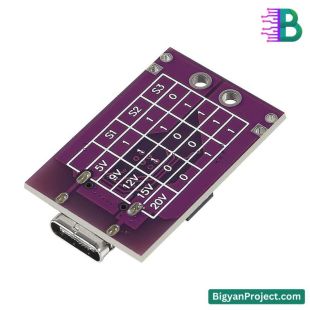 Type-C থেকে DC 5V 9V 12V 15V 20V ফাস্ট চার্জ ট্রিগার বুস্ট মডিউল 65W