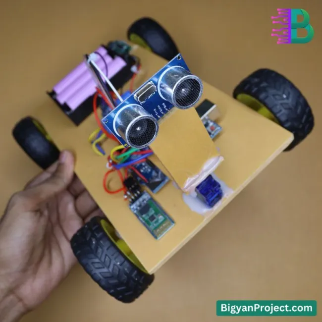 ব্লুটুথ কন্ট্রোলড রোবট কার ভয়েস কমান্ড ও অবজেক্ট ডিটেকশন সহ