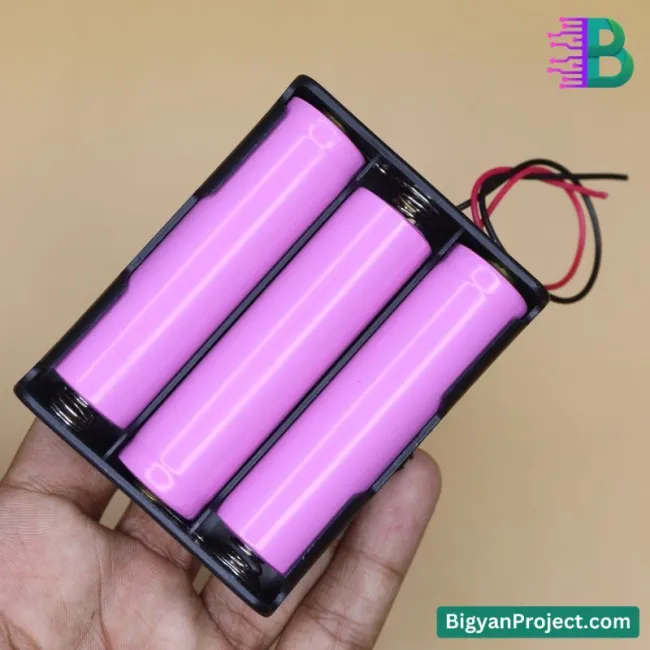 18650 ব্যাটারি হোল্ডার/কেস ৩ চেম্বার - লিথিয়াম আয়ন