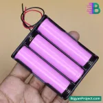 18650 ব্যাটারি হোল্ডার/কেস ৩ চেম্বার - লিথিয়াম আয়ন