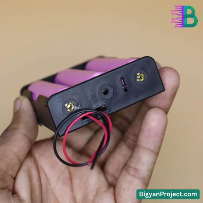 18650 ব্যাটারি হোল্ডার/কেস ৩ চেম্বার - লিথিয়াম আয়ন