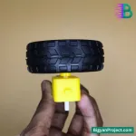৬৫মিমি রাবার টায়ার রোবট চাকা BO মোটরের জন্য | ডিআইওয়াই প্রজেক্ট
