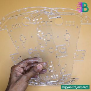 4-Wheel Robotic Car Chassis Kit – BO Motor & Acrylic