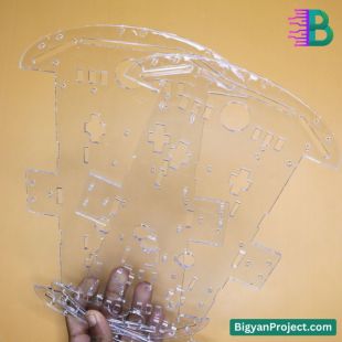 4-Wheel Robotic Car Chassis Kit – BO Motor & Acrylic