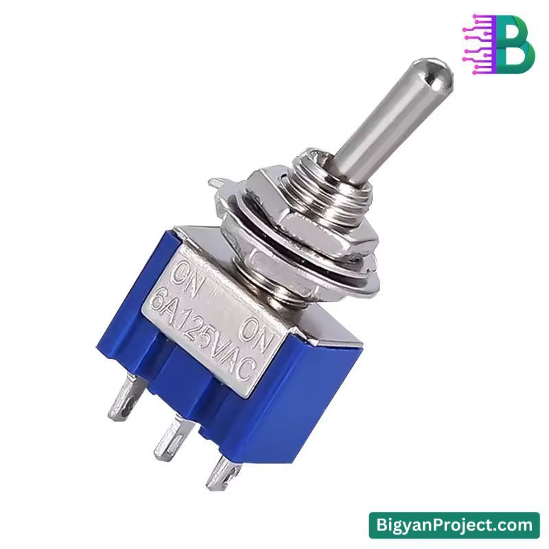 Mini Toggle Switch ON-OFF 3 Pin 6A 125V AC-DC