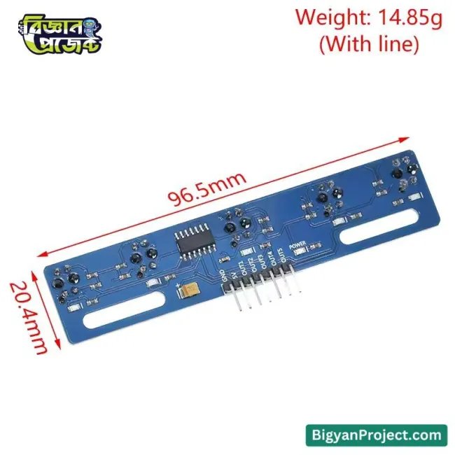 ৫-চ্যানেল TCRT5000 আইআর লাইন ট্র্যাকিং সেন্সর মডিউল