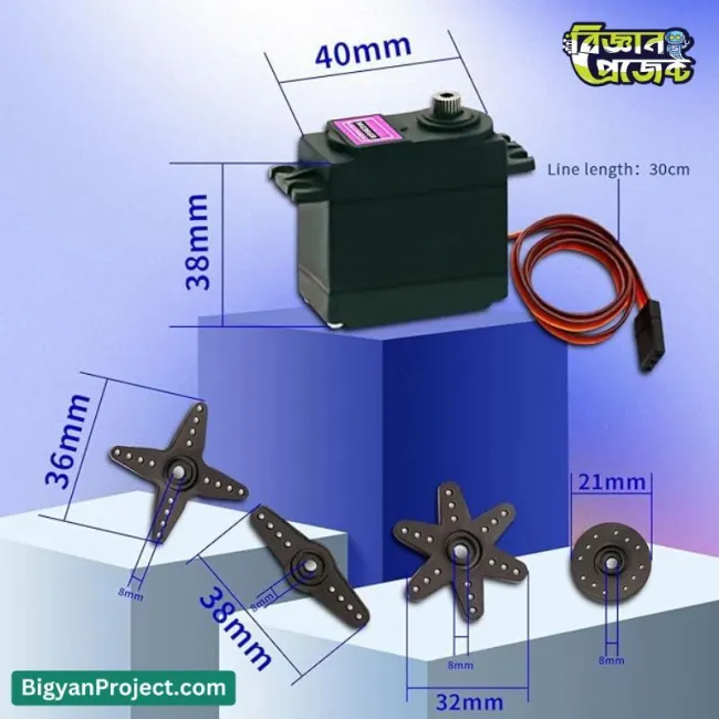 MG996R সার্ভো মোটর ১৮০ কিনুন রোবট ও RC গাড়ির জন্য