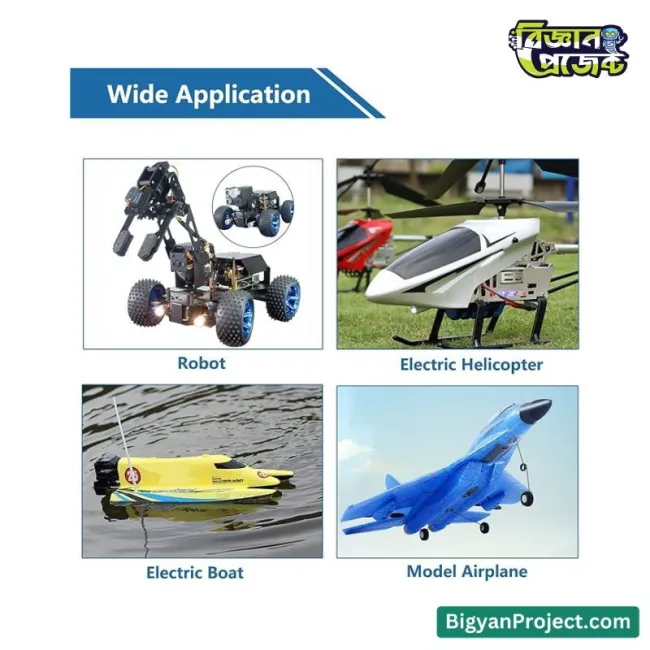 SG90 মাইক্রো সার্ভো মোটর - DIY রোবোটিক্স ও বিজ্ঞান মেলার জন্য