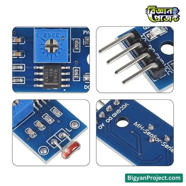 5mm LDR লাইট সেন্সর 4 Pin মডিউল কিনুন