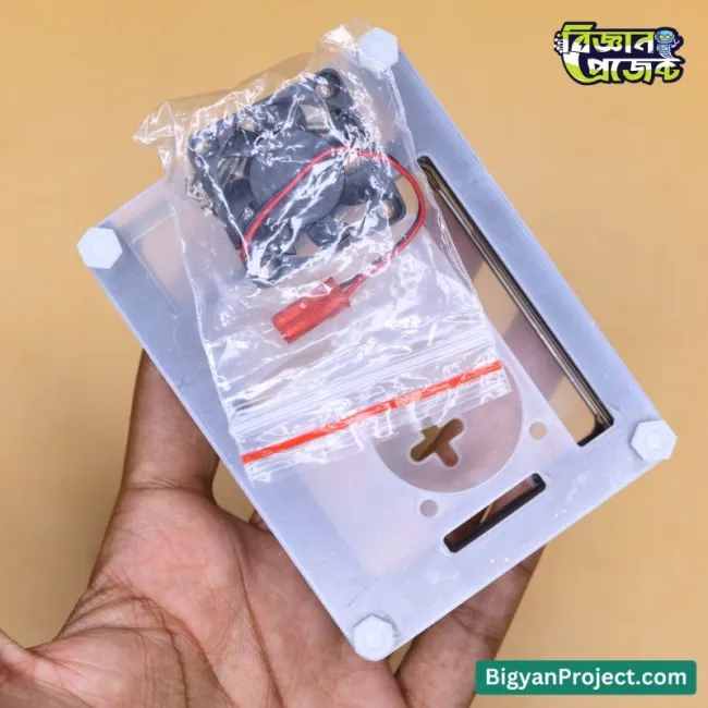 Raspberry Pi 4B Acrylic Case with Cooling Fan - Buy Now