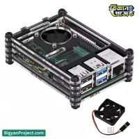 Raspberry Pi 4B Acrylic Case with Cooling Fan - Buy Now