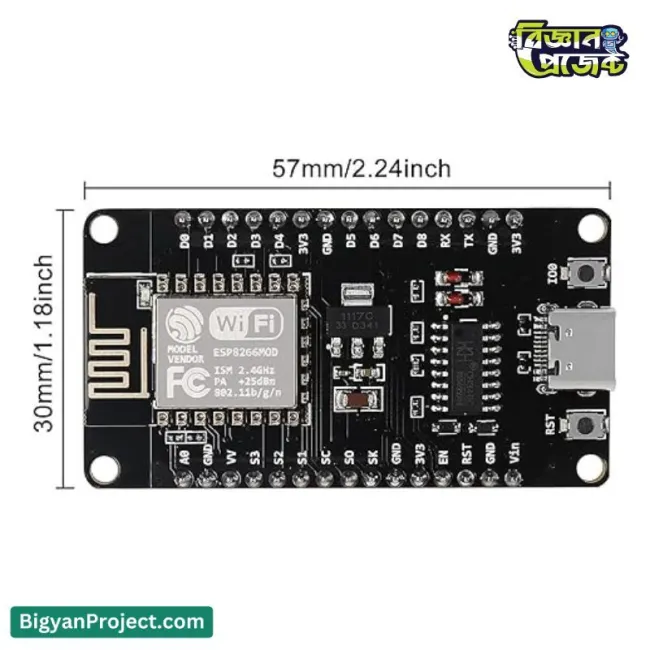 ESP8266 Type-C 30 পিন NodeMcu V3 Lua WiFi ডেভেলপমেন্ট বোর্ড