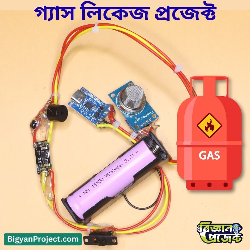 MQ-2 গ্যাস লিকেজ ডিটেকশন অ্যালার্ম প্রজেক্ট