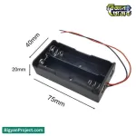 ডুয়াল স্লট ১৮৬৫০ ব্যাটারি হোল্ডার কেস