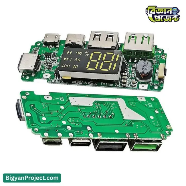 2.4A পাওয়ার ব্যাংক চার্জার মডিউল ডিসপ্লে সহ কিনুন