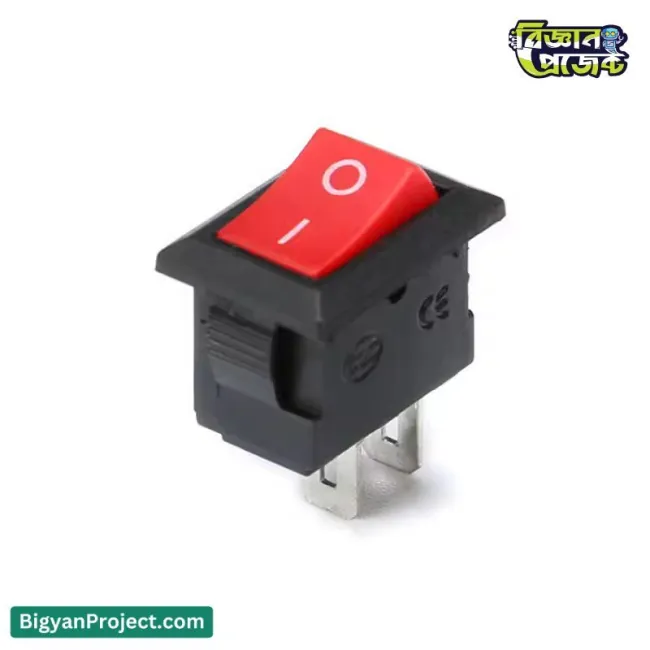 2 পিন রকার সুইচ SPST ON OFF টয় ও প্রজেক্টের জন্য KCD1-11