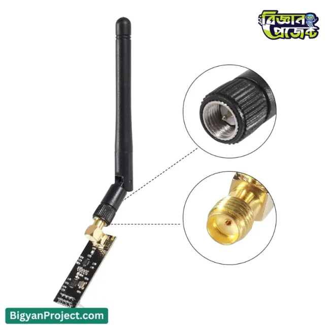 NRF24L01 ওয়্যারলেস মডিউল কিনুন SMA অ্যান্টেনাসহ