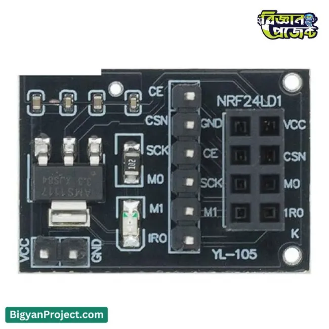 NRF24L01 সকেট অ্যাডাপ্টার বোর্ড ৮ পিন ৩.৩V রেগুলেটর কিনুন