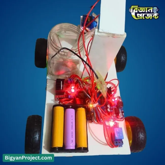 স্মার্ট ফায়ারফাইটিং রোবট ফ্লেম সেন্সর ও পানির পাম্প সহ