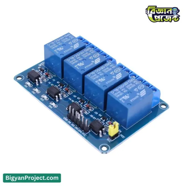 5V 4-চ্যানেল রিলে মডিউল কিনুন অনলাইনে (অপটোকাপলার)