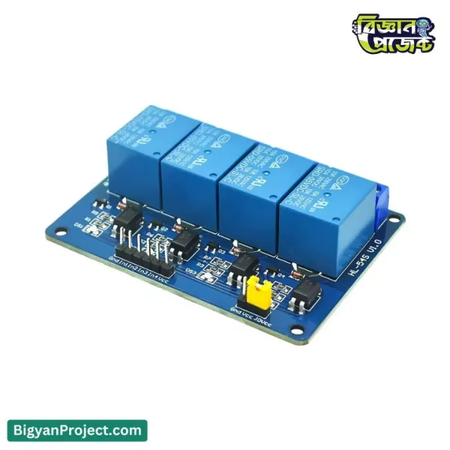 5V 4-চ্যানেল রিলে মডিউল কিনুন অনলাইনে (অপটোকাপলার)