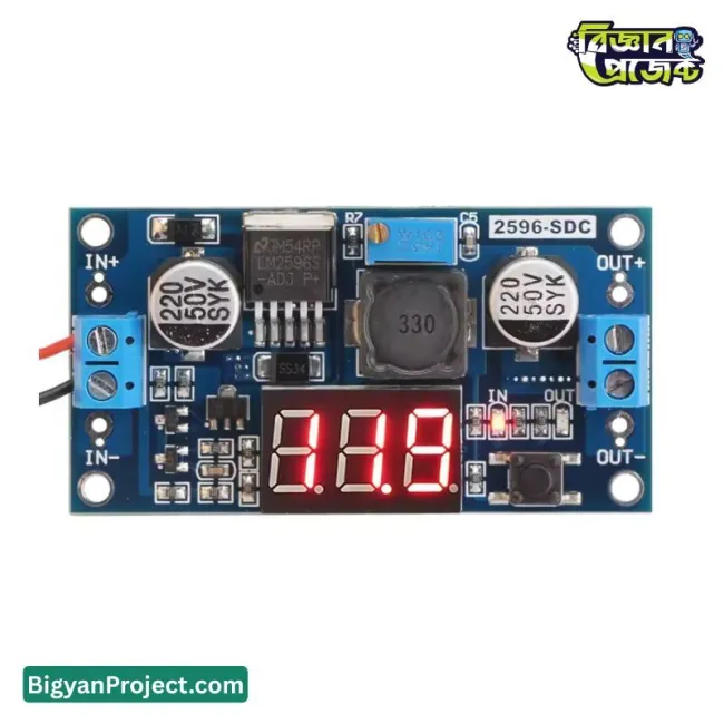 LM2596 ডিসি-ডিসি বাক কনভার্টার মডিউল কিনুন ডিসপ্লে সহ