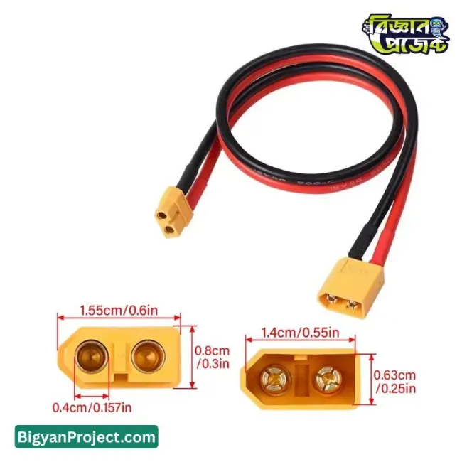 Buy XT60 কানেক্টর জোড়া RC ব্যাটারি ও মোটরের জন্য – বিজ্ঞান প্রজেক্ট