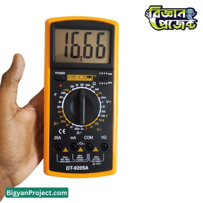 buy DT-9205A ডিজিটাল মাল্টিমিটার ভোল্টেজ ও কারেন্ট মাপার জন্য