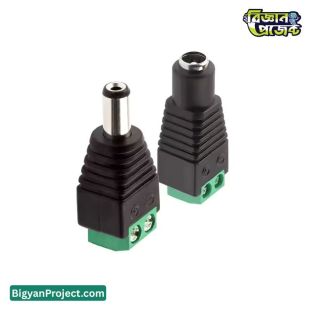 DC Barrel Power Jack 5.5x2.1mm Female Adapter