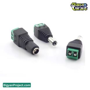 DC Barrel Power Jack 5.5x2.1mm Female Adapter