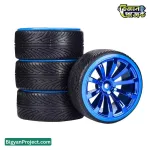 ১ পিস ৬৫ মিমি রাবার হুইল প্লাস্টিক হাবসহ