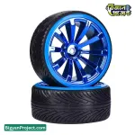 ১ পিস ৬৫ মিমি রাবার হুইল প্লাস্টিক হাবসহ