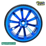 ১ পিস ৬৫ মিমি রাবার হুইল প্লাস্টিক হাবসহ