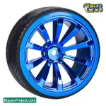 ১ পিস ৬৫ মিমি রাবার হুইল প্লাস্টিক হাবসহ