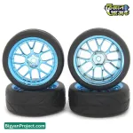 ১ পিস ৬৫ মিমি রাবার হুইল প্লাস্টিক হাবসহ