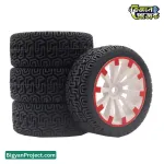 ১ পিস ৬৫ মিমি রাবার হুইল প্লাস্টিক হাবসহ