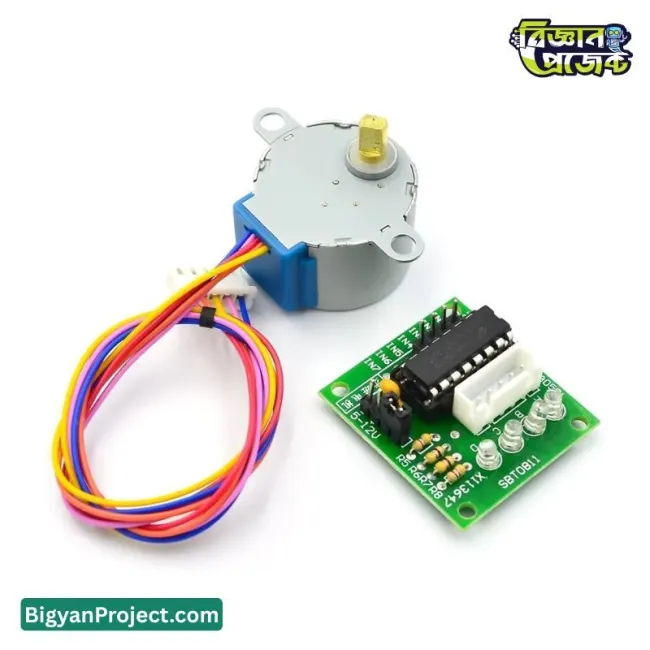 5V স্টেপার মোটর 28BYJ-48 ULN2003 ড্রাইভারসহ