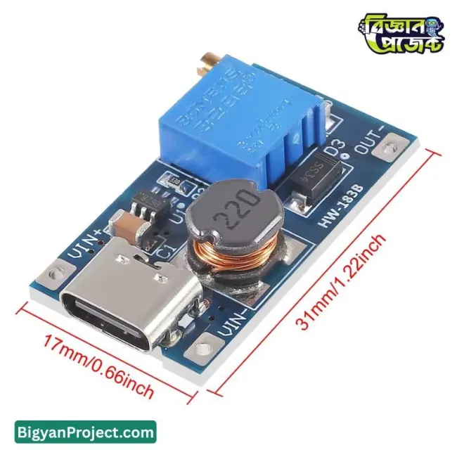Buy MT3608 Type-C DC-DC Boost Converter 2A Module